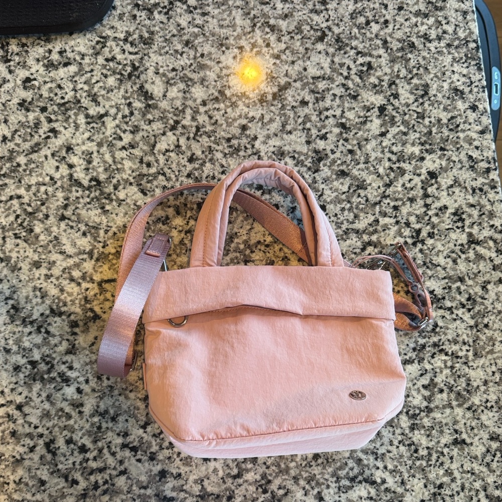 Lululemon Pink Canvas Tote Bag